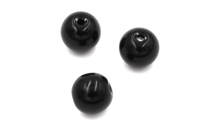 Big Daddy Glass Beads Round - BLK