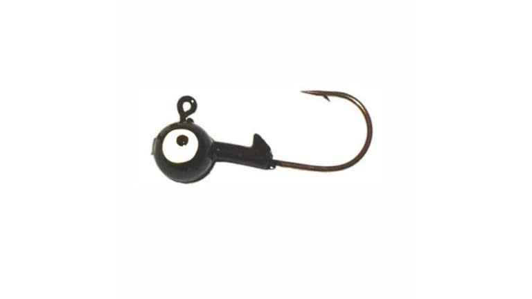 Luck ''E'' Strike Painted Round Jig Heads - Black