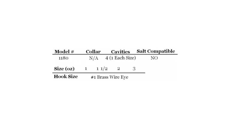 Do-it Crescent Sinker Molds - 1180 CR-4-AB