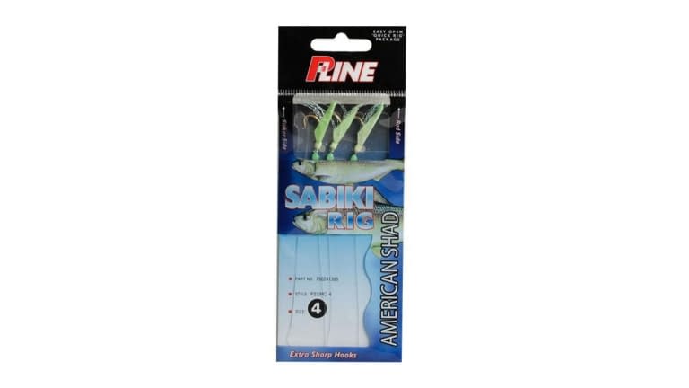 P-Line Rig Sabiki American Shad 3 Hook #4 - PSSMC-4