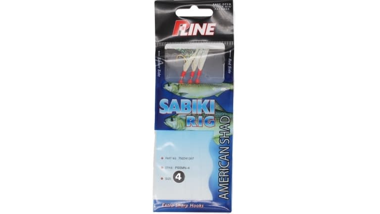 P-Line Rig Sabiki American Shad 3 Hook #4 - MN