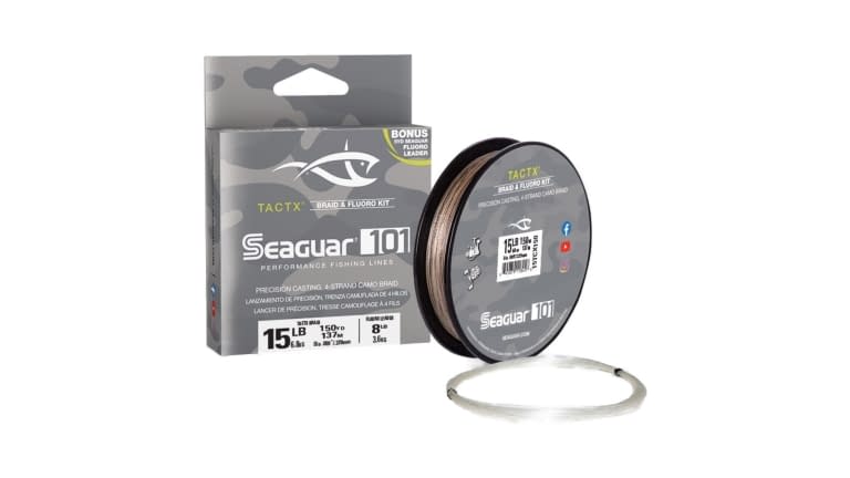 Seaguar 101 TactX 150YD 4 Strand Camo Braid and Fluoro Leader Kit